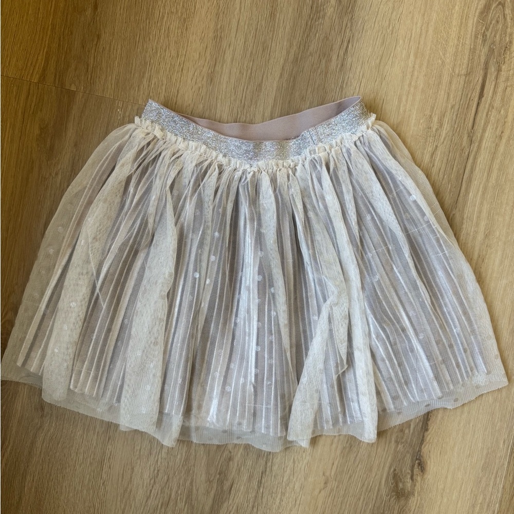 Cat & Jack Cream Mini Skater Skirt